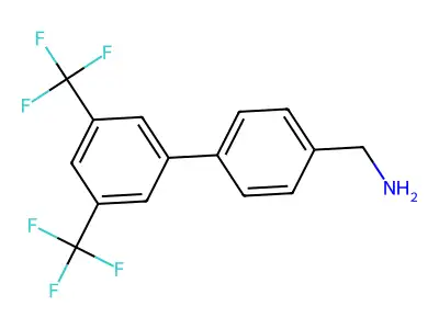 [4-[3,5-Bis(trifluoromethyl)phenyl]phenyl]methanamine structure