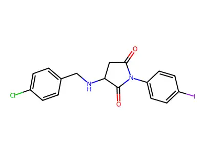 3-[(4-Chlorobenzyl)amino]-1-(4-iodophenyl)pyrrolidine-2,5-dione structure