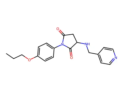 1-(4-Propoxyphenyl)-3-[(4-pyridinylmethyl)amino]-2,5-pyrrolidinedione structure