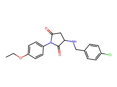 3-[(4-Chlorophenyl)methylamino]-1-(4-ethoxyphenyl)pyrrolidine-2,5-dione structure