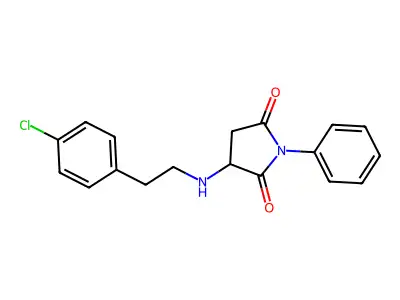 3-{[2-(4-Chlorophenyl)ethyl]amino}-1-phenylpyrrolidine-2,5-dione structure