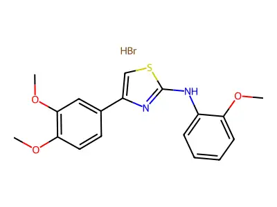 4-(3,4-dimethoxyphenyl)-N-(2-methoxyphenyl)-1,3-thiazol-2-amine Hydrobromide structure