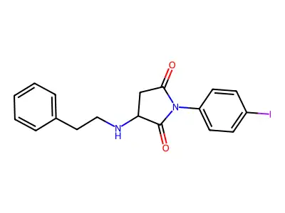 1-(4-Iodophenyl)-3-(phenethylamino)pyrrolidine-2,5-dione structure