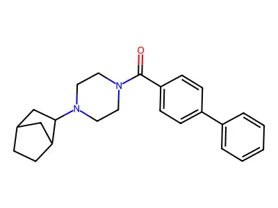 [4-(Bicyclo[2.2.1]hept-2-yl)piperazin-1-yl](biphenyl-4-yl)methanone structure