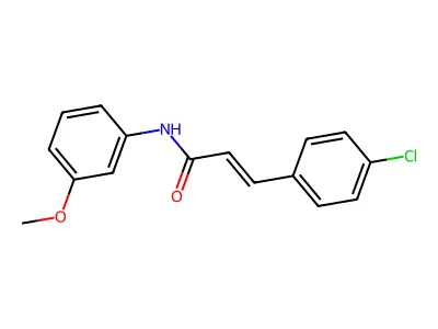 (2E)-N-(4-chlorophenyl)-3-(3-methoxyphenyl)-2-propenamide structure