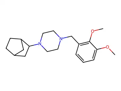 1-(3-Bicyclo[2.2.1]heptanyl)-4-[(2,3-dimethoxyphenyl)methyl]piperazine structure