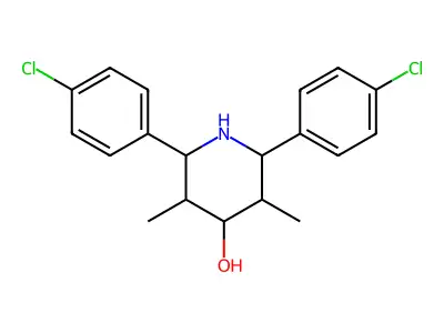 2,6-Bis(4-chlorophenyl)-3,5-dimethylpiperidin-4-ol structure