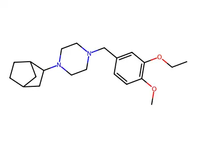 1-(3-Bicyclo[2.2.1]heptanyl)-4-[(3-ethoxy-4-methoxyphenyl)methyl]piperazine structure