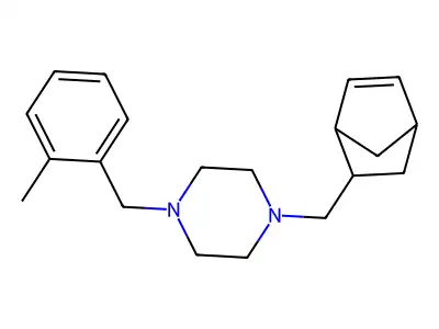1-(5-Bicyclo[2.2.1]hept-2-enylmethyl)-4-[(2-methylphenyl)methyl]piperazine structure