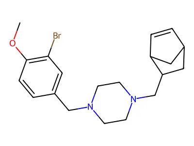 1-(Bicyclo[2.2.1]hept-5-en-2-ylmethyl)-4-(3-bromo-4-methoxybenzyl)piperazine structure