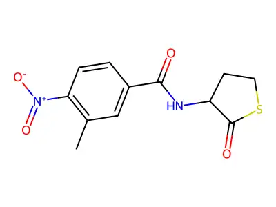 3-methyl-4-nitro-N-(2-oxothiolan-3-yl)benzamide structure