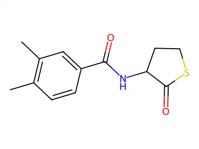 3,4-dimethyl-N-(2-oxothiolan-3-yl)benzamide structure