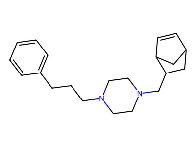 1-(5-Bicyclo[2.2.1]hept-2-enylmethyl)-4-(3-phenylpropyl)piperazine structure