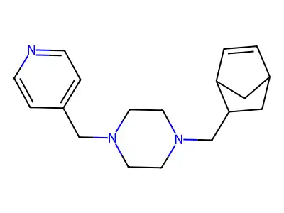 1-(5-Bicyclo[2.2.1]hept-2-enylmethyl)-4-(pyridin-4-ylmethyl)piperazine structure