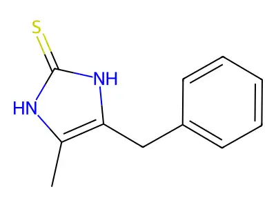 4-benzyl-5-methyl-1H-imidazole-2-thiol structure