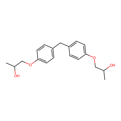 1,1'-[Methylenebis(P-phenyleneoxy)]dipropan-2-OL structure