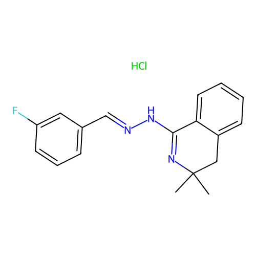 N-(3,3-Dimethyl-3,4-dihydro-2H-isoquinolin-1-ylidene)-N'-(3-fluoro-benzylidene)-hydrazine structure