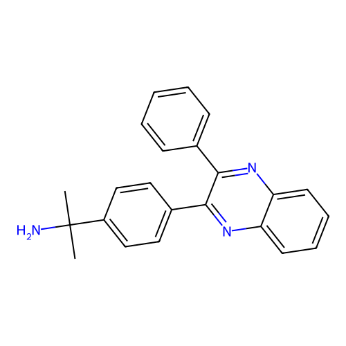 2-[4-(3-Phenylquinoxalin-2-yl)phenyl]propan-2-amine structure