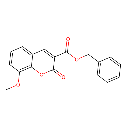benzyl 8-methoxy-2-oxo-2H-chromene-3-carboxylate structure