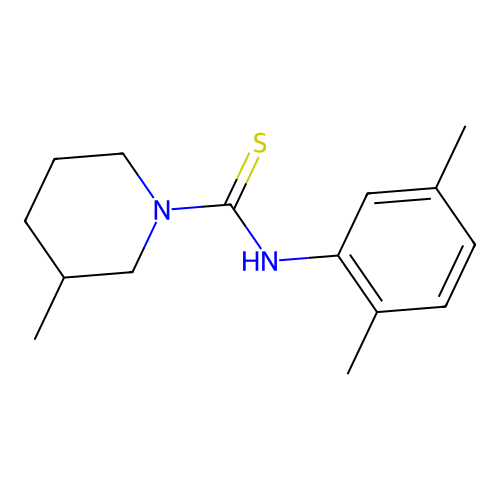 N-(2,5-dimethylphenyl)-3-methylpiperidine-1-carbothioamide structure