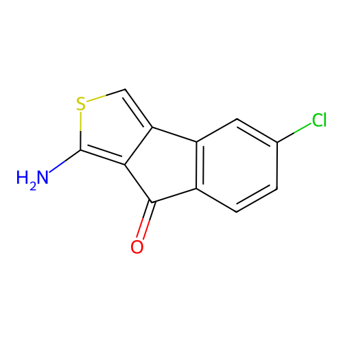 1-Amino-5-chloro-8h-indeno[1,2-c]thiophen-8-one structure