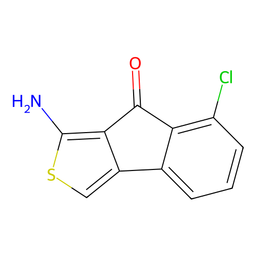 3-Amino-5-chloroindeno[1,2-c]thiophen-4-one structure