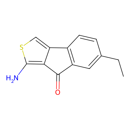 3-Amino-6-ethylindeno[1,2-c]thiophen-4-one structure