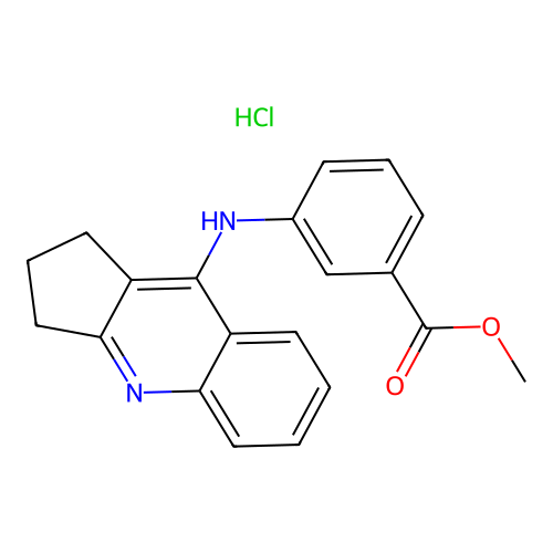 Methyl 3-(1,2,3-trihydrocyclopenta[2,1-b]quinolin-9-ylamino)benzoate, chloride structure
