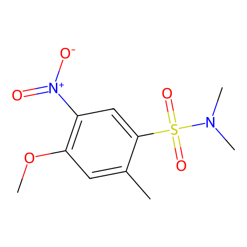 4-methoxy-2-methyl-5-nitro(N,N-dimethyl) benzenesulfonamide structure