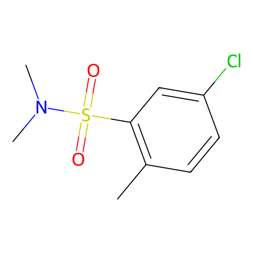 5-chloro-N,N,2-trimethylbenzene-1-sulfonamide structure