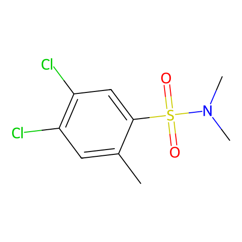 4,5-dichloro-N,N,2-trimethylbenzenesulfonamide structure