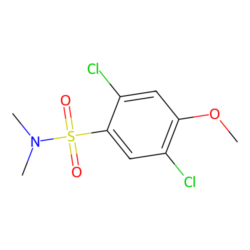 2,5-dichloro-4-methoxy-N,N-dimethylbenzenesulfonamide structure