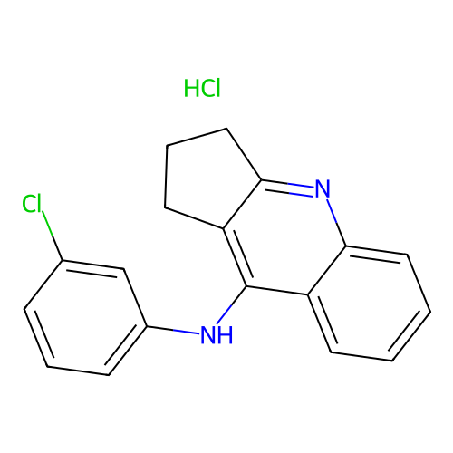 N-(3-chlorophenyl)-2,3-dihydro-1H-cyclopenta[b]quinolin-9-amine hydrochloride structure