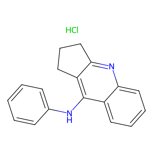N-phenyl-2,3-dihydro-1H-cyclopenta[b]quinolin-9-amine hydrochloride structure