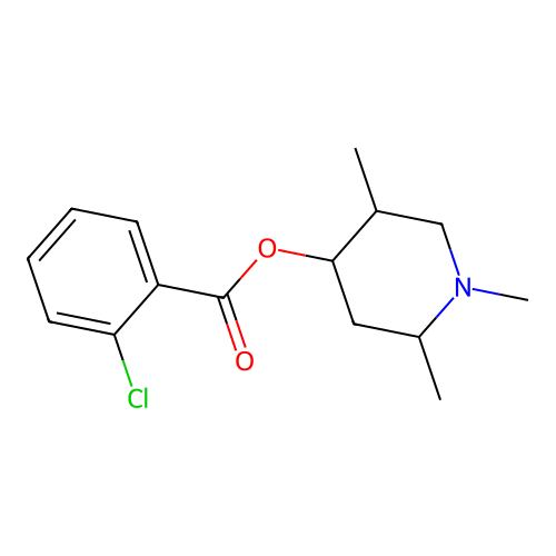 1,2,5-Trimethyl-4-piperidinyl 2-chlorobenzoate structure