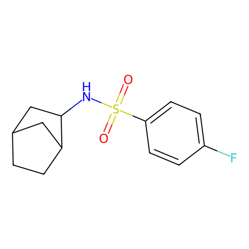 N-bicyclo[2.2.1]hept-2-yl-4-fluorobenzenesulfonamide structure