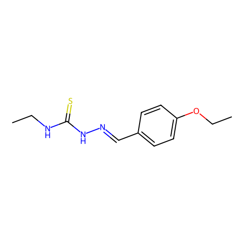 1-[(4-Ethoxyphenyl)methylideneamino]-3-ethylthiourea structure