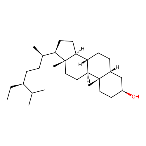 24-乙基粪甾烷醇 structure
