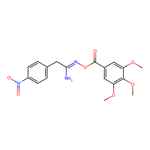 (1Z)-2-(4-nitrophenyl)-N'-{[(3,4,5-trimethoxyphenyl)carbonyl]oxy}ethanimidamide structure