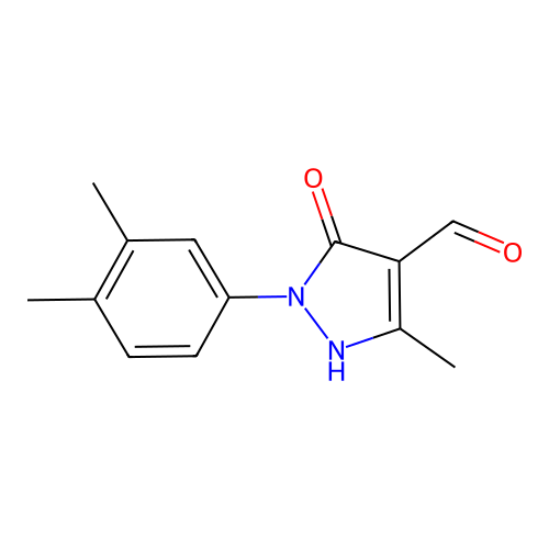 1-(3,4-dimethylphenyl)-5-hydroxy-3-methyl-1H-pyrazole-4-carbaldehyde structure