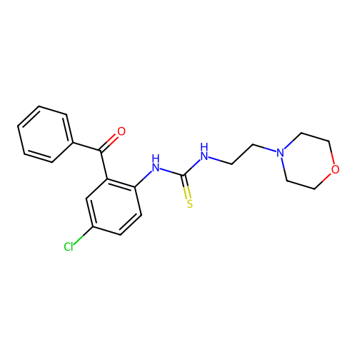 1-[4-Chloro-2-(phenylcarbonyl)phenyl]-3-[2-(morpholin-4-yl)ethyl]thiourea structure