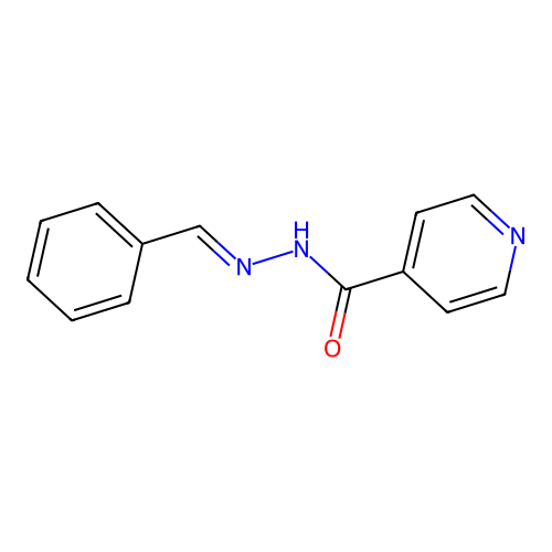 Benzaldehyde isonicotinoyl hydrazone structure