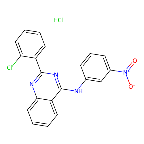 2-(2-chlorophenyl)-N-(3-nitrophenyl)quinazolin-4-amine Hydrochloride structure