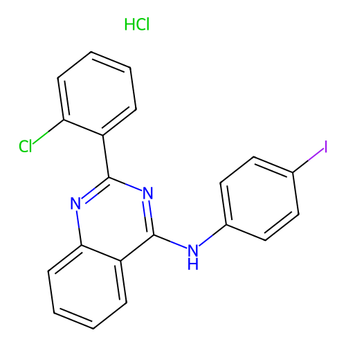 2-(2-chlorophenyl)-N-(4-iodophenyl)quinazolin-4-amine Hydrochloride structure