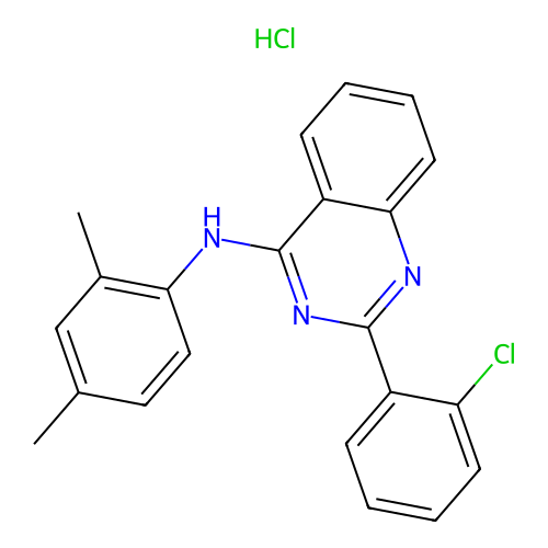2-(2-chlorophenyl)-N-(2,4-dimethylphenyl)quinazolin-4-amine Hydrochloride structure