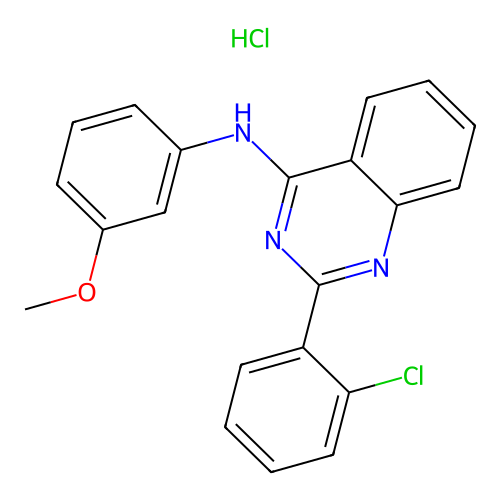 2-(2-chlorophenyl)-N-(3-methoxyphenyl)quinazolin-4-amine Hydrochloride structure