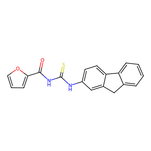 N-(9H-fluoren-2-ylcarbamothioyl)furan-2-carboxamide structure