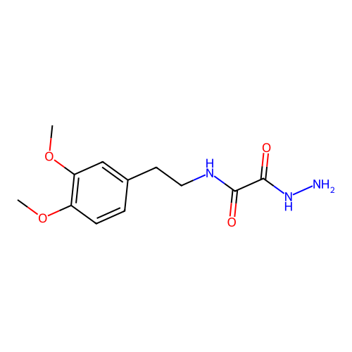 N-[2-(3,4-dimethoxyphenyl)ethyl]-2-hydrazinyl-2-oxoacetamide structure