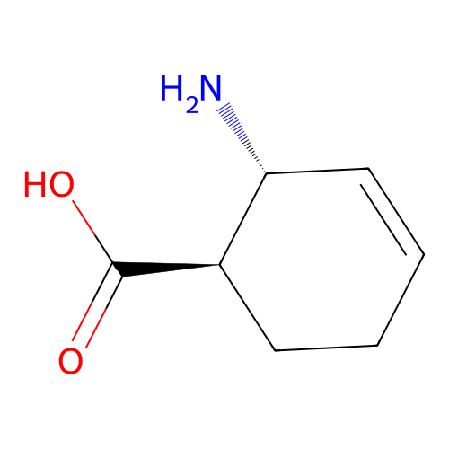 (1R,2R)-2-aminocyclohex-3-ene-1-carboxylic acid structure