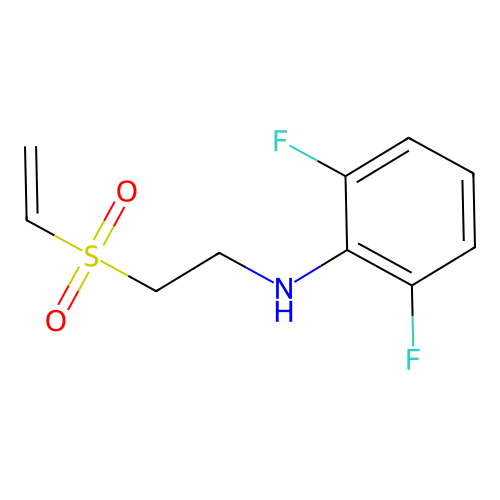 Benzenamine, N-[2-(ethenylsulfonyl)ethyl]-2,6-difluoro- structure